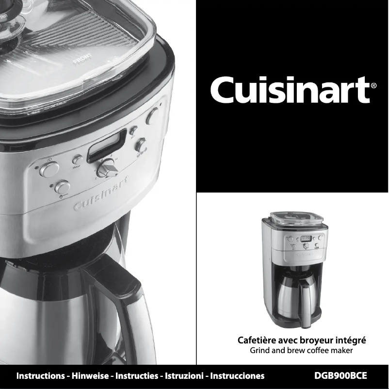 Página 1 del manual Manual de usuario Cuisinart DGB900BCE