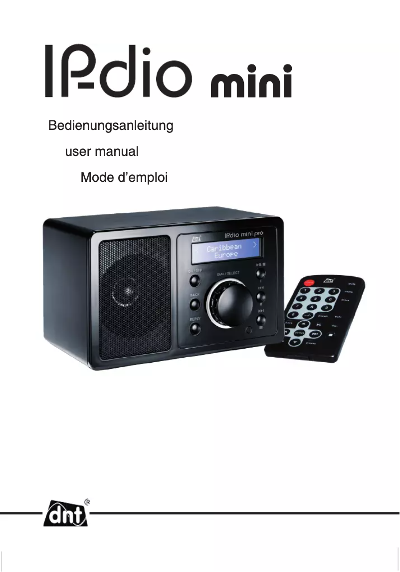 Page 1 de la notice Manuel utilisateur dnt IP-Dio mini