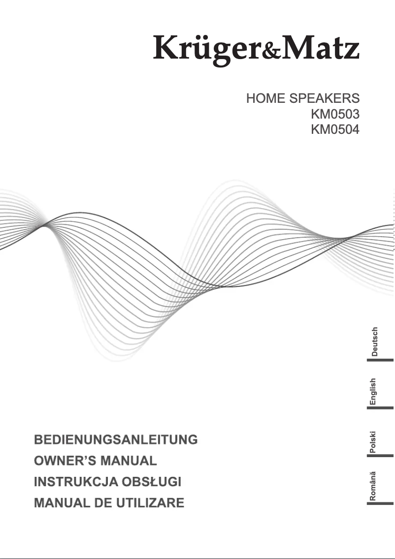Page 1 de la notice Manuel utilisateur Krüger&Matz Passion KM0503