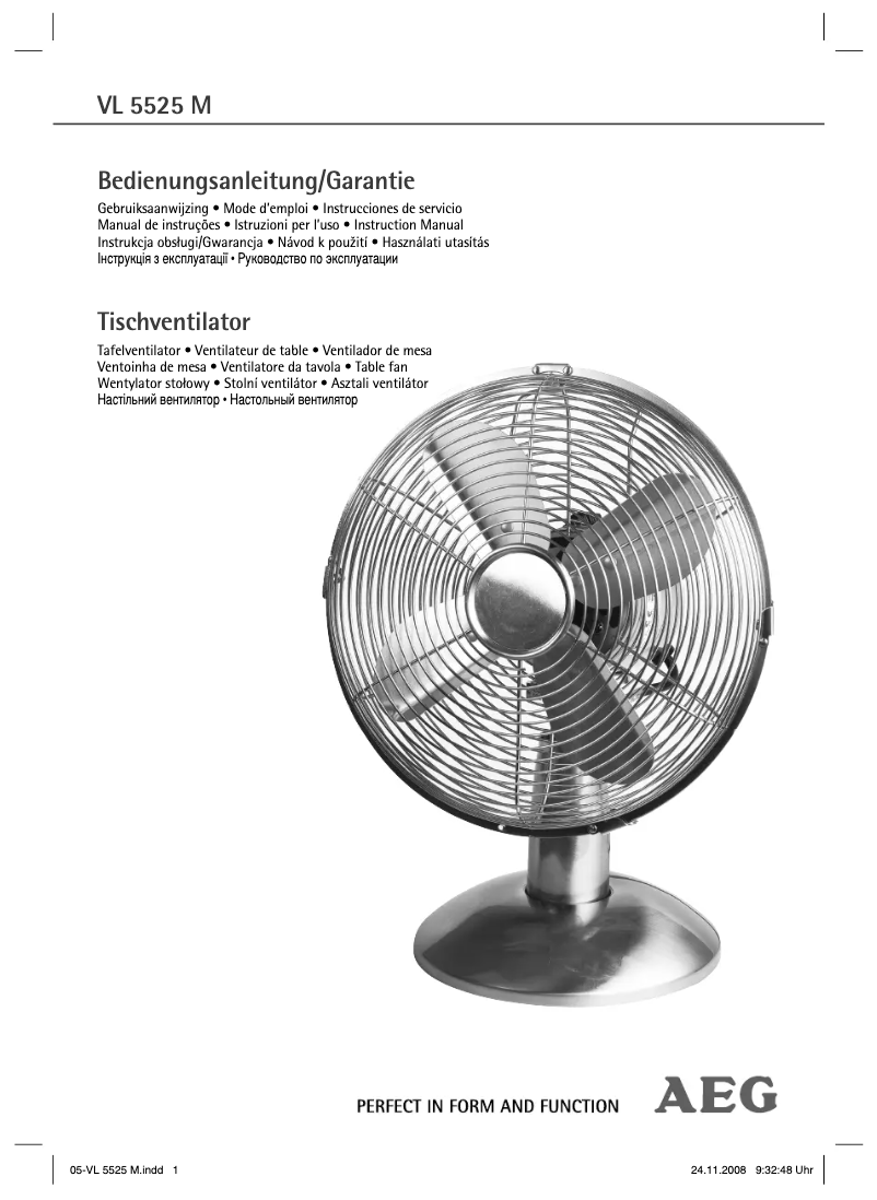 Página 1 del manual Manual de usuario AEG VL 5525 M