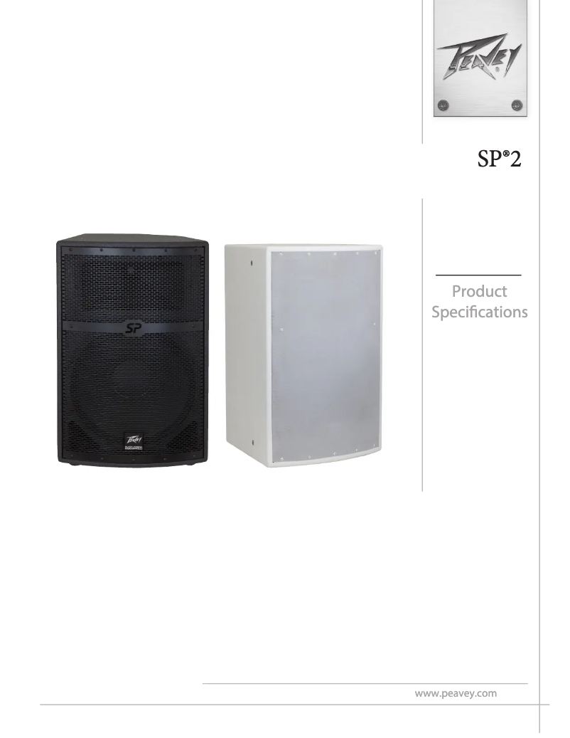 Page 1 de la notice Fiche technique Peavey SP 2