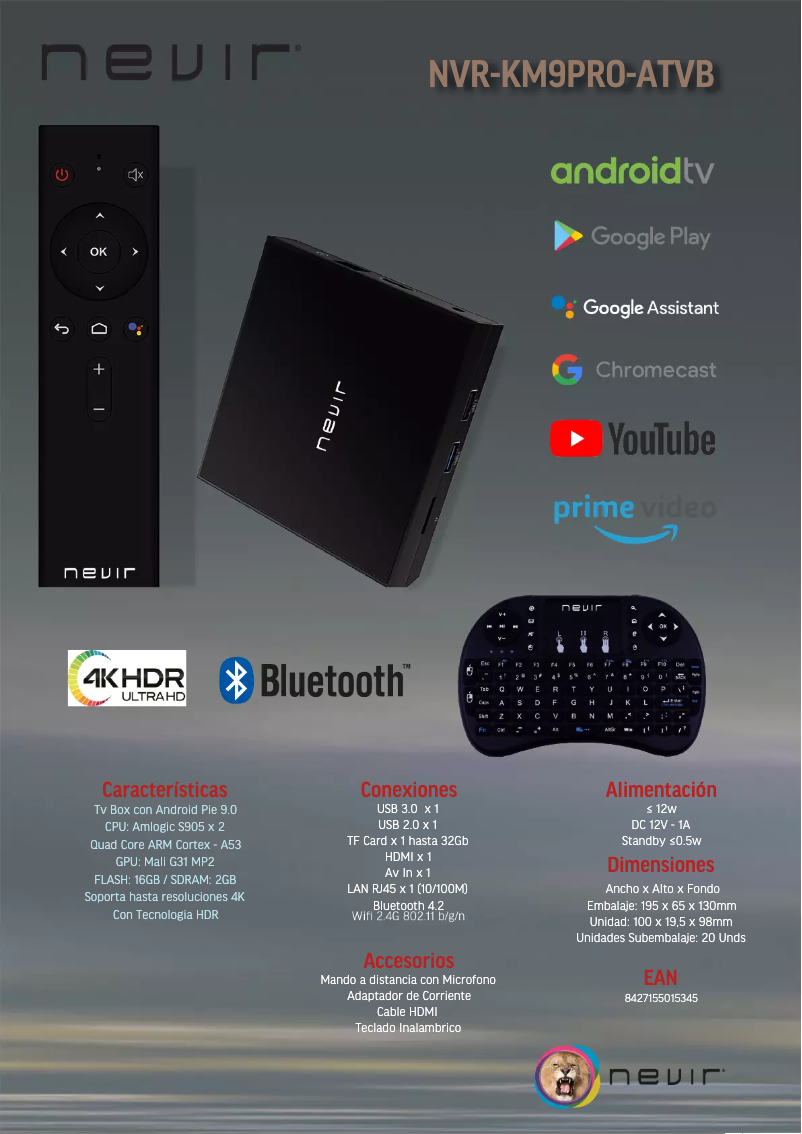 Page 1 of the manual User Manual Nevir NVR-KM9PRO-ATVB