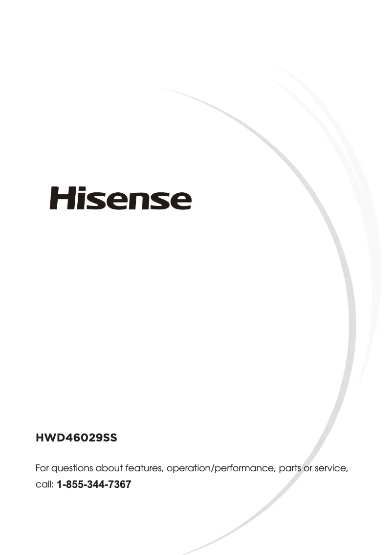 Page 1 de la notice Manuel utilisateur Hisense HWD46029SS