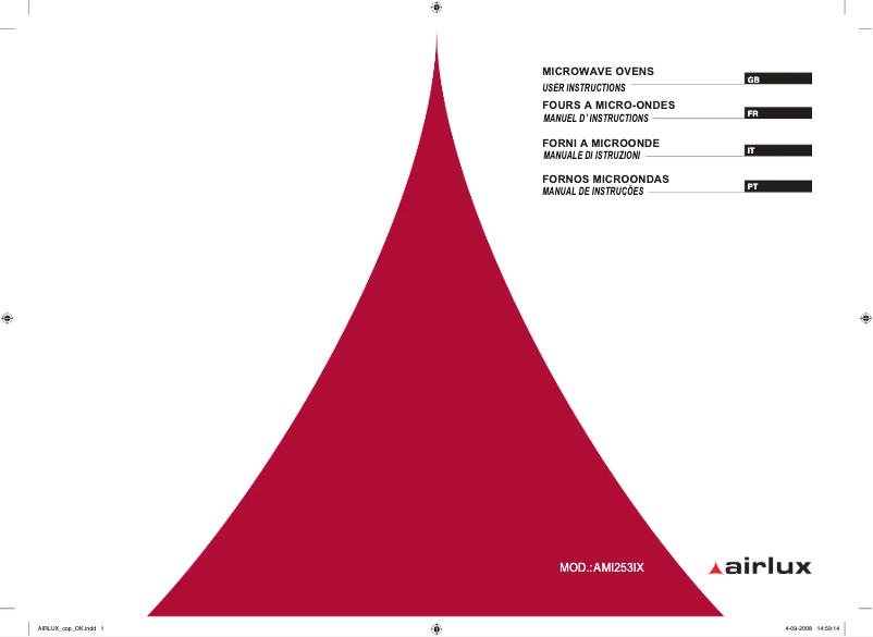 Page 1 de la notice Manuel utilisateur Airlux AMI253BK