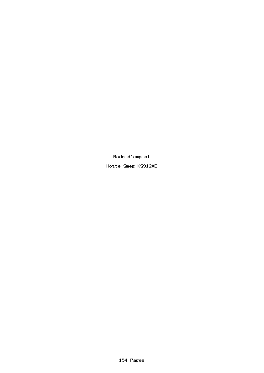 Page 1 de la notice Mode d'emploi Smeg KS912XE