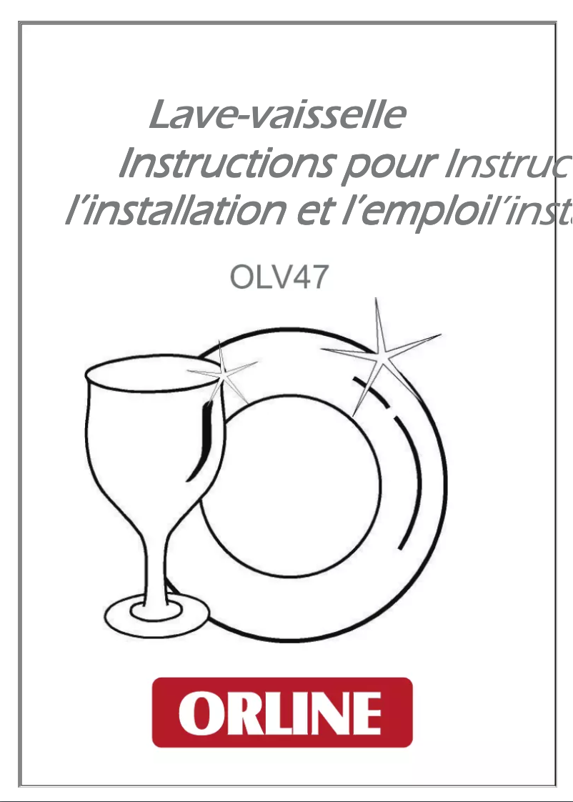 Page 1 de la notice Manuel utilisateur Orline OLV47
