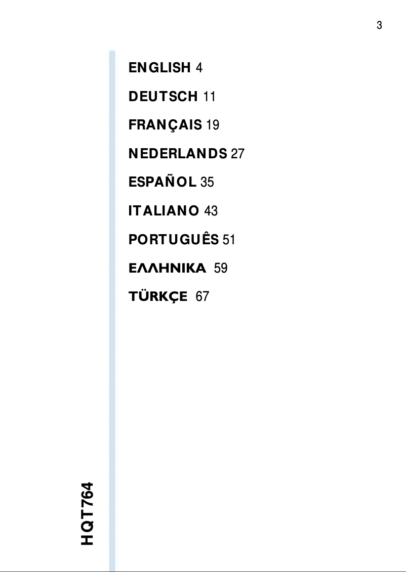 Page 1 de la notice Manuel utilisateur Philips Philishave HQT764