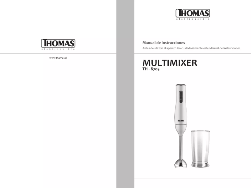 Página 1 del manual Manual de usuario Thomas TH-8705