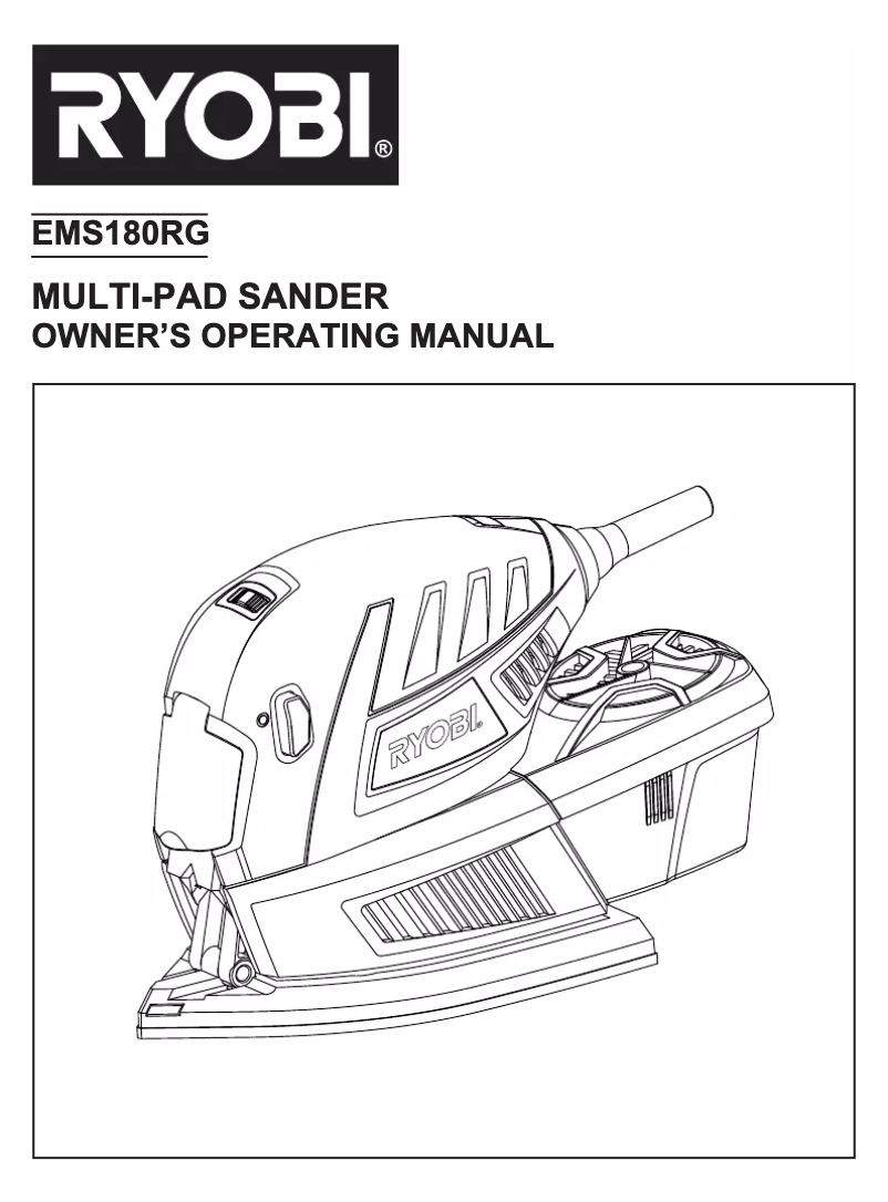 Page 1 de la notice Manuel utilisateur RYOBI EMS180RG