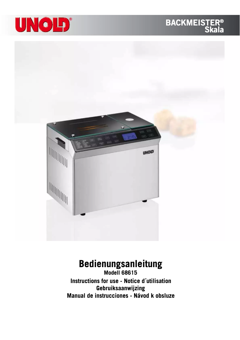 Page 1 de la notice Manuel utilisateur Unold Backmeiser 68615
