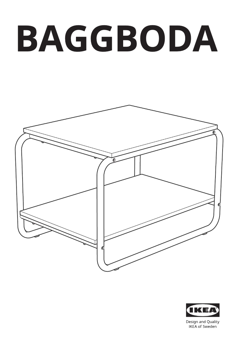 Page 1 de la notice Manuel utilisateur Ikea BAGGBODA 405.708.28