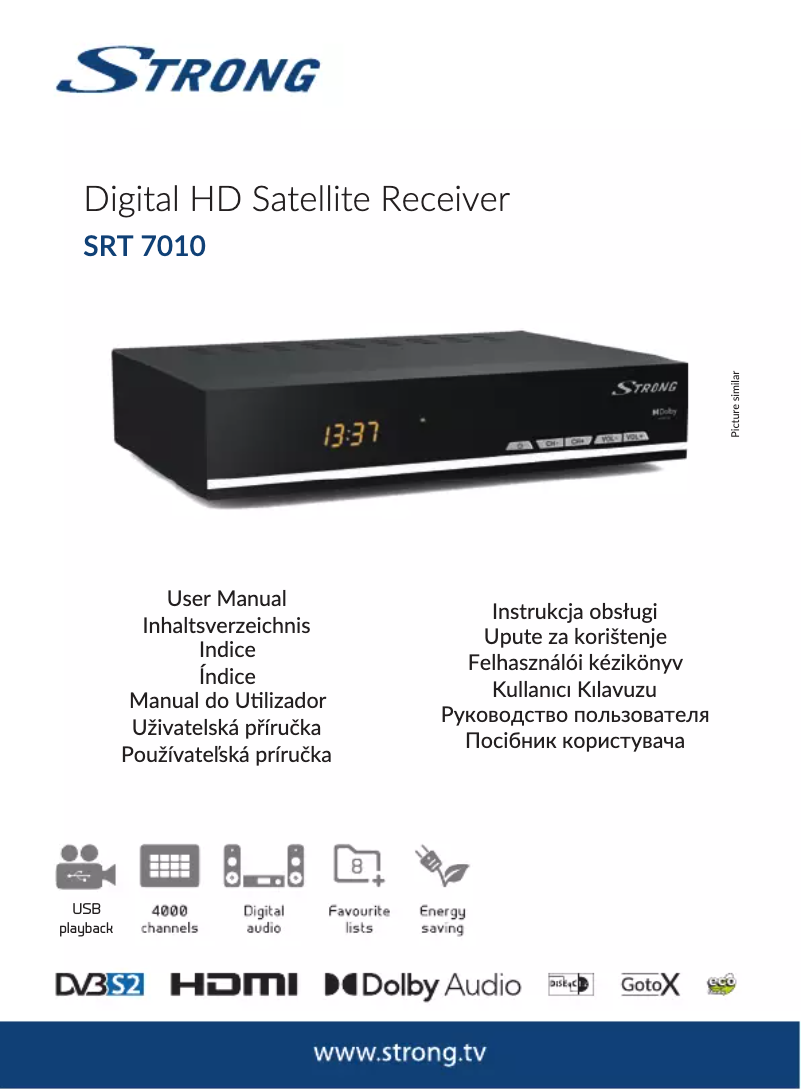 Page 1 de la notice Manuel utilisateur Strong SRT 7010