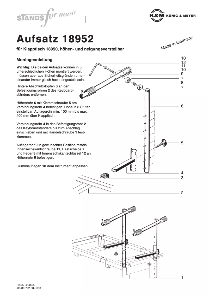 Página 1 del manual Manual de usuario K&M 18952