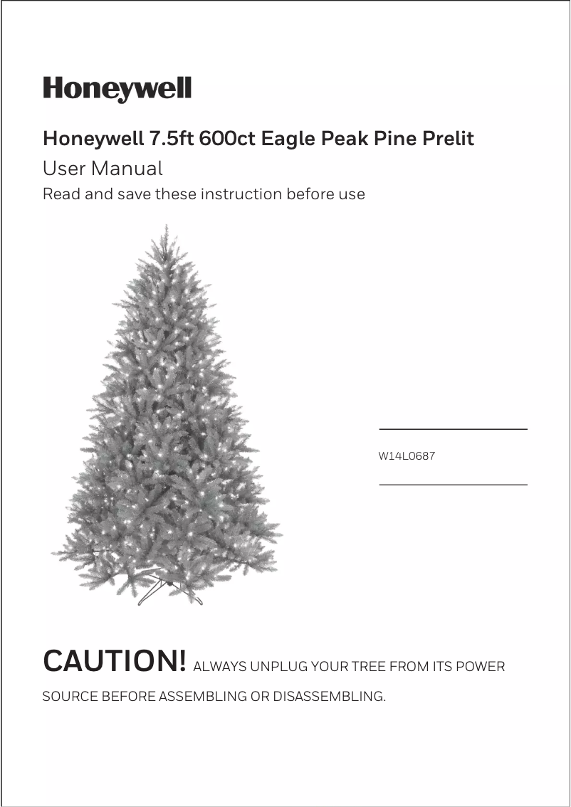 Page 1 de la notice Manuel utilisateur Honeywell W14L0687