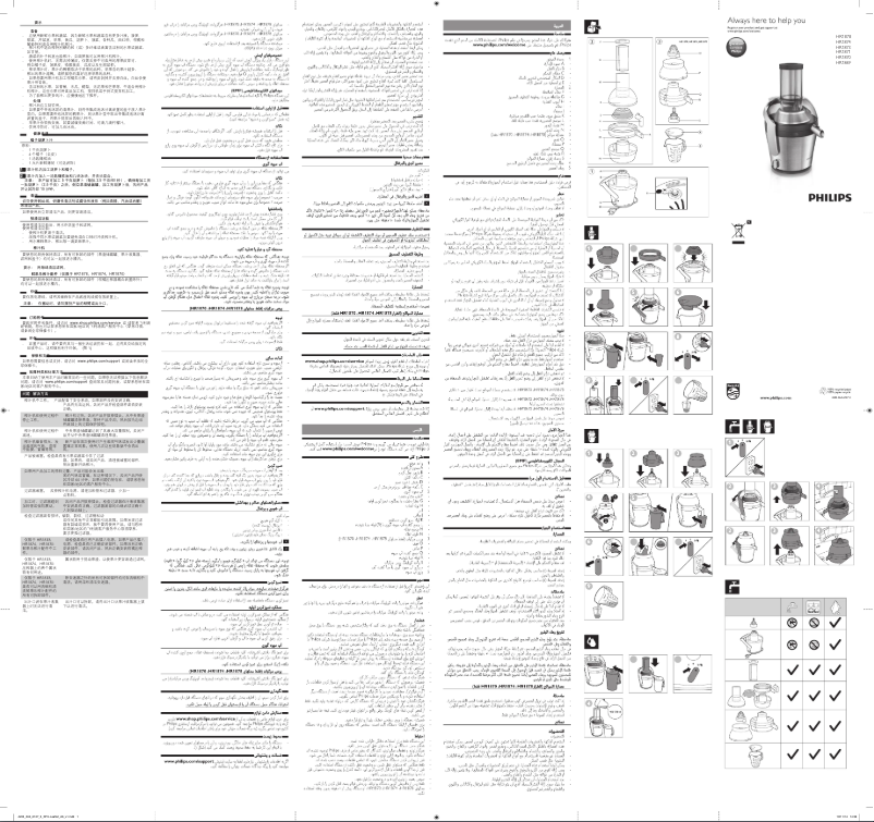 Page 1 de la notice Manuel utilisateur Philips Avance Collection HR1874