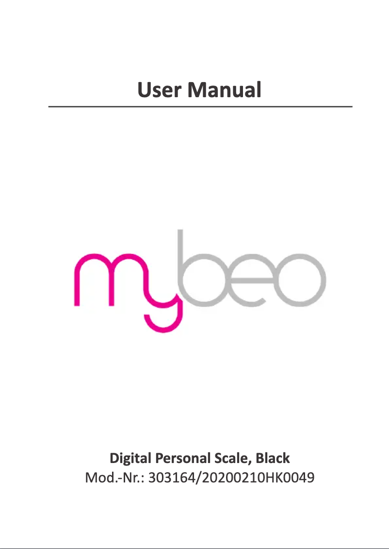 Page 1 de la notice Manuel utilisateur Mybeo 303164