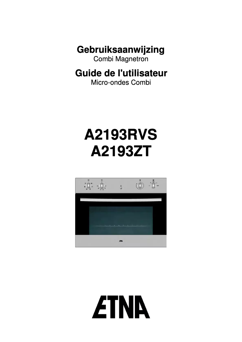 Page 1 de la notice Manuel utilisateur Etna A2193