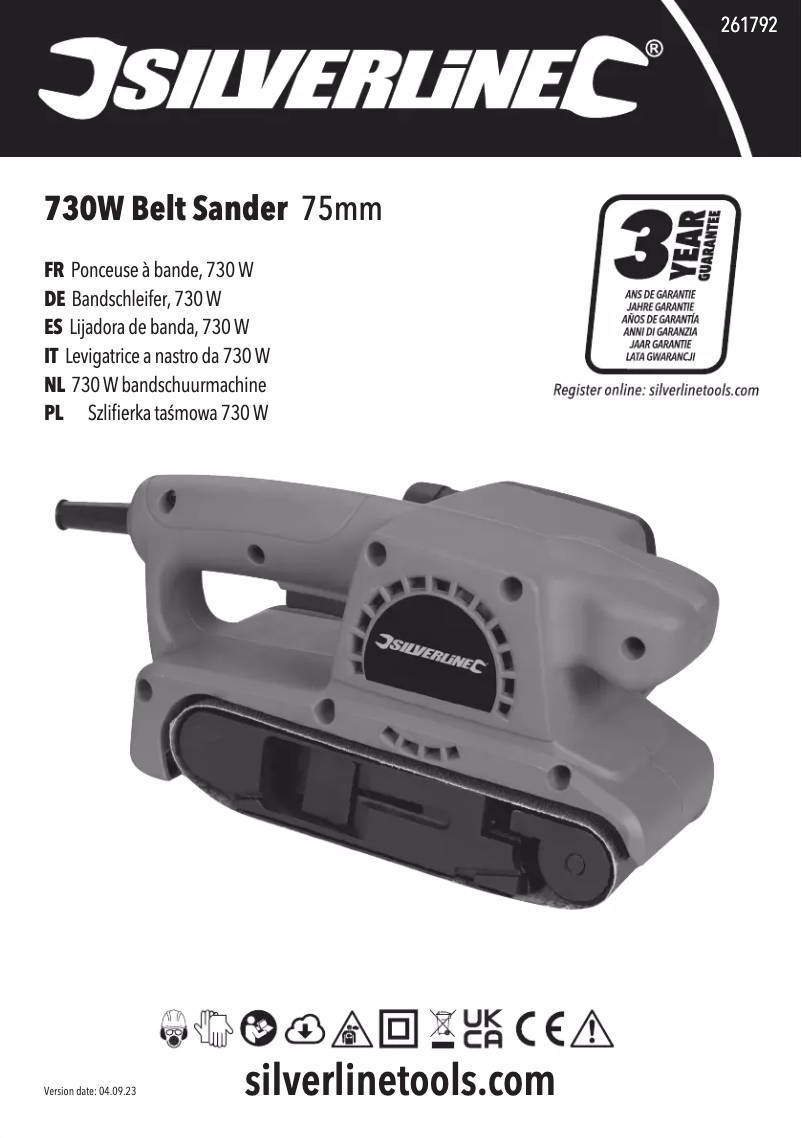 Page 1 de la notice Manuel utilisateur Silverline 261792