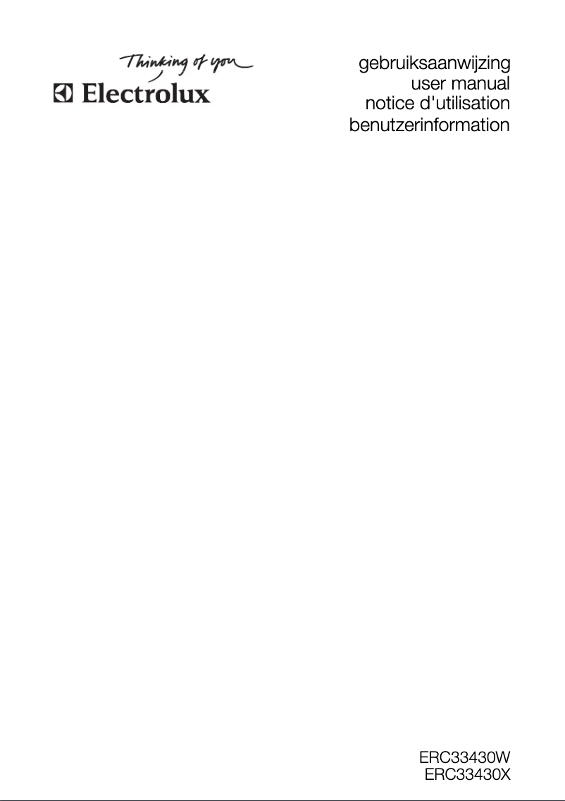 Página 1 del manual Manual de usuario Electrolux ERC33430X