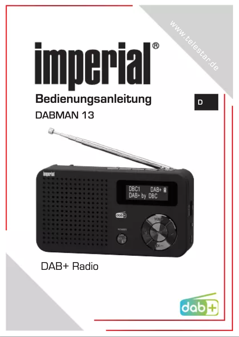 Página 1 del manual Manual de usuario Imperial Dabman 13