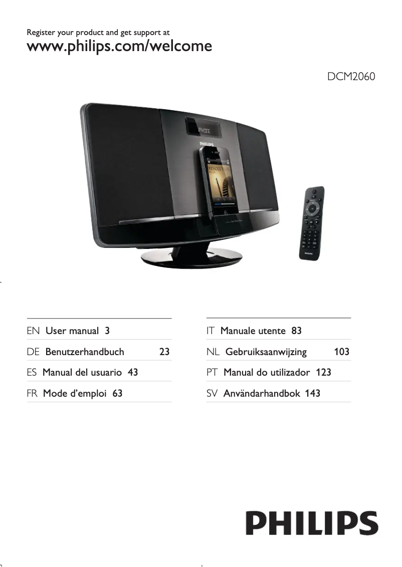 Page n°1 - Manuel utilisateur Philips DCM2060