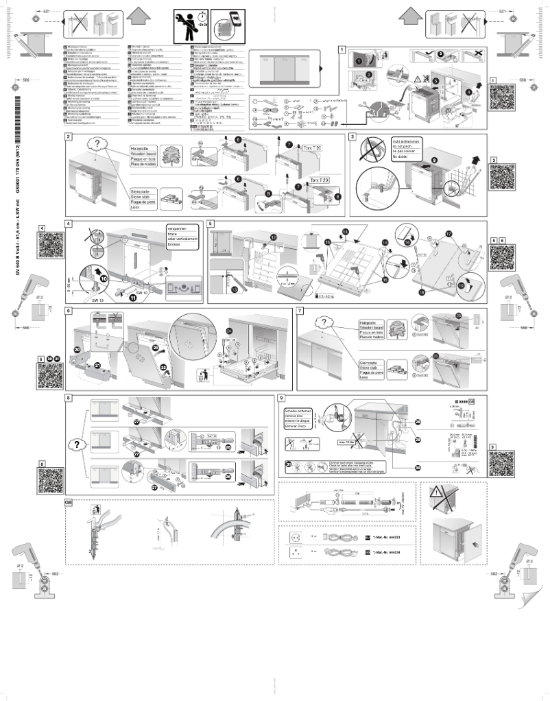 Page 1 de la notice Guide d'installation Bosch SMV46AX01E