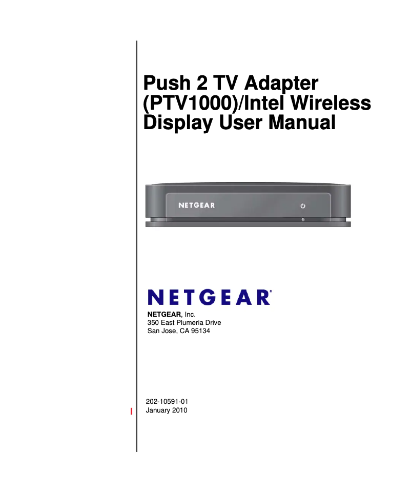 Page 1 de la notice Manuel utilisateur Netgear Push 2 TV