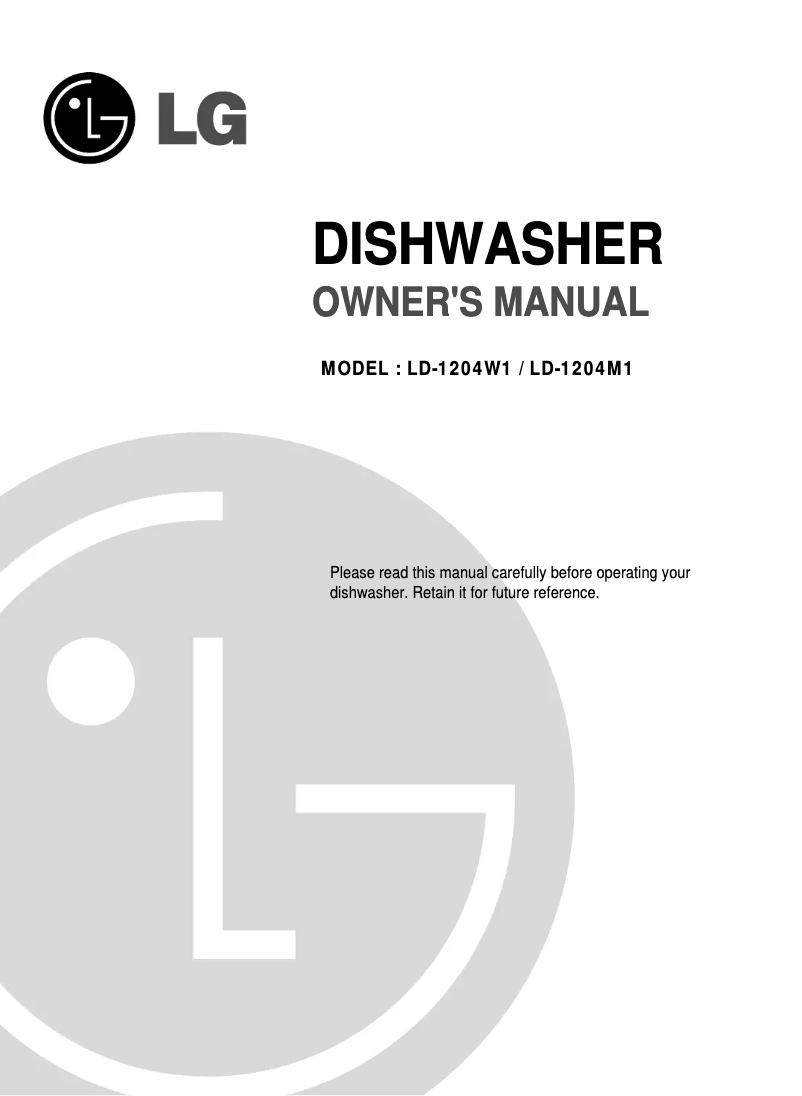 Page 1 de la notice Manuel utilisateur LG LD-1204M1