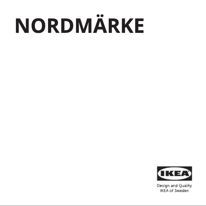 Page 1 de la notice Manuel utilisateur Ikea NORDMÄRKE 804.721.14
