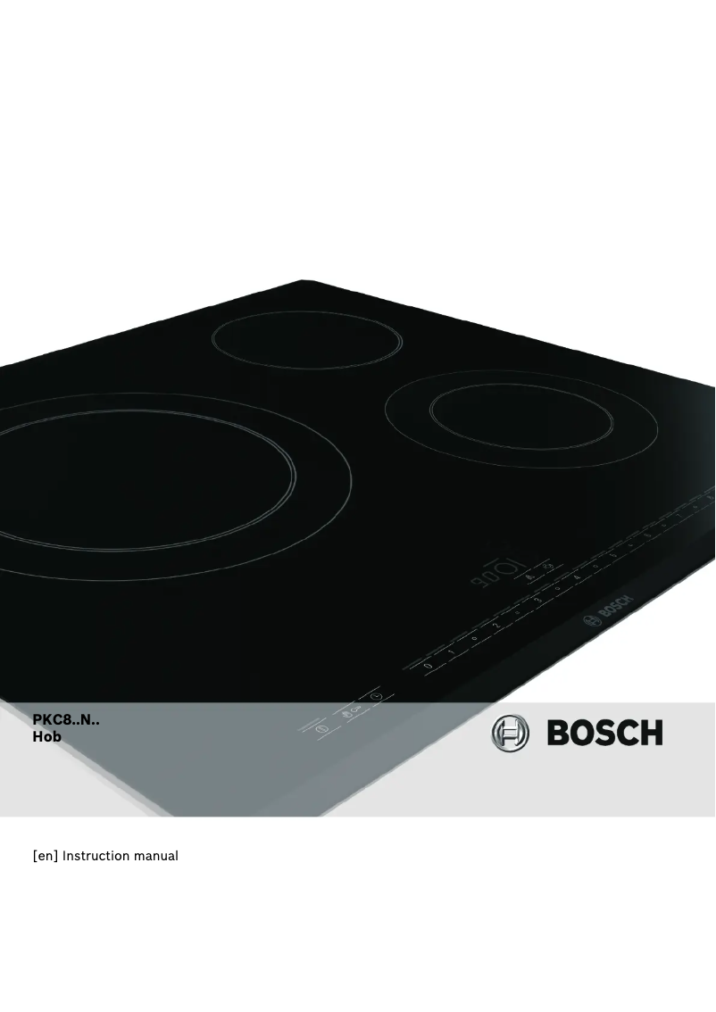 Page 1 de la notice Manuel utilisateur Bosch PKC801N14C