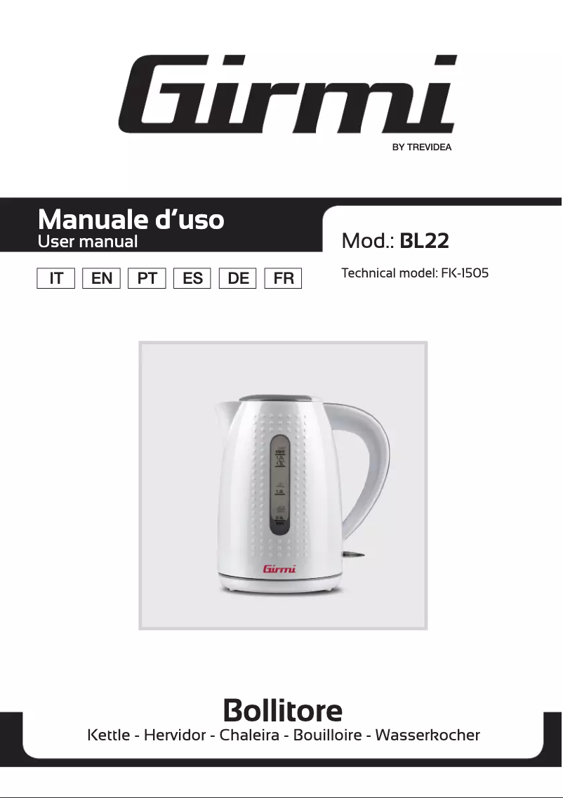 Página 1 del manual Manual de usuario Girmi BL22