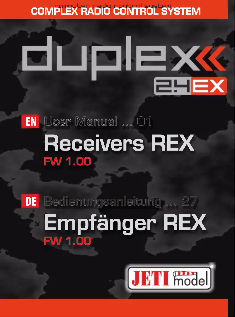 Page 1 de la notice Manuel utilisateur JETI JDEX-RR6