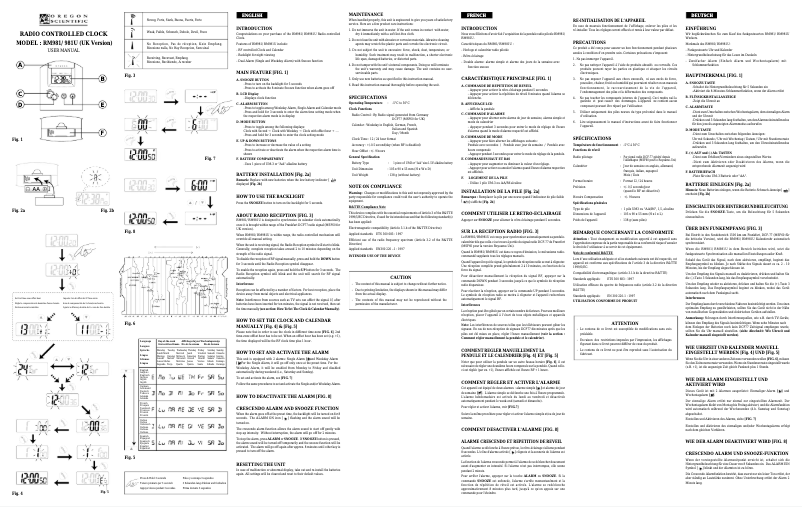 Page 1 of the manual User Manual Oregon Scientific RM981