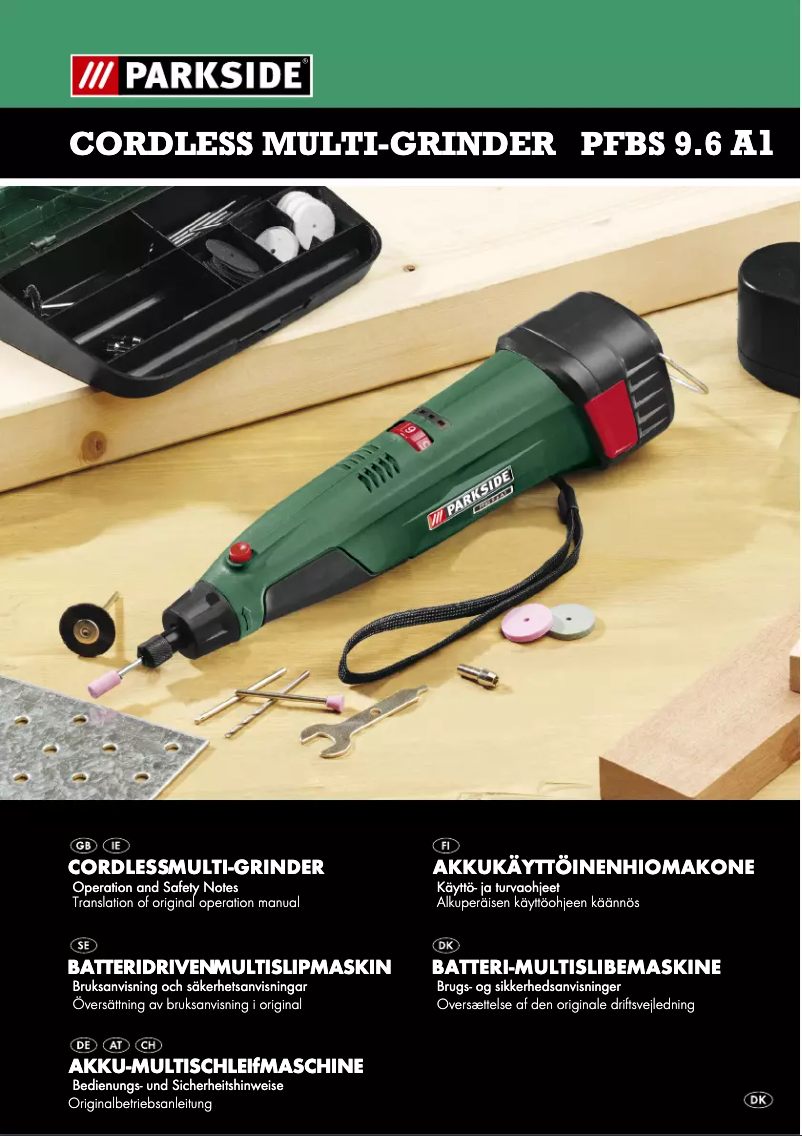 Page 1 de la notice Manuel utilisateur Parkside PFBS 9.6 A1