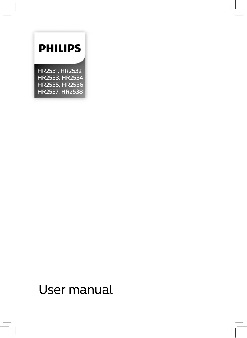 Page 1 of the manual User Manual Philips Daily Collection HR2533