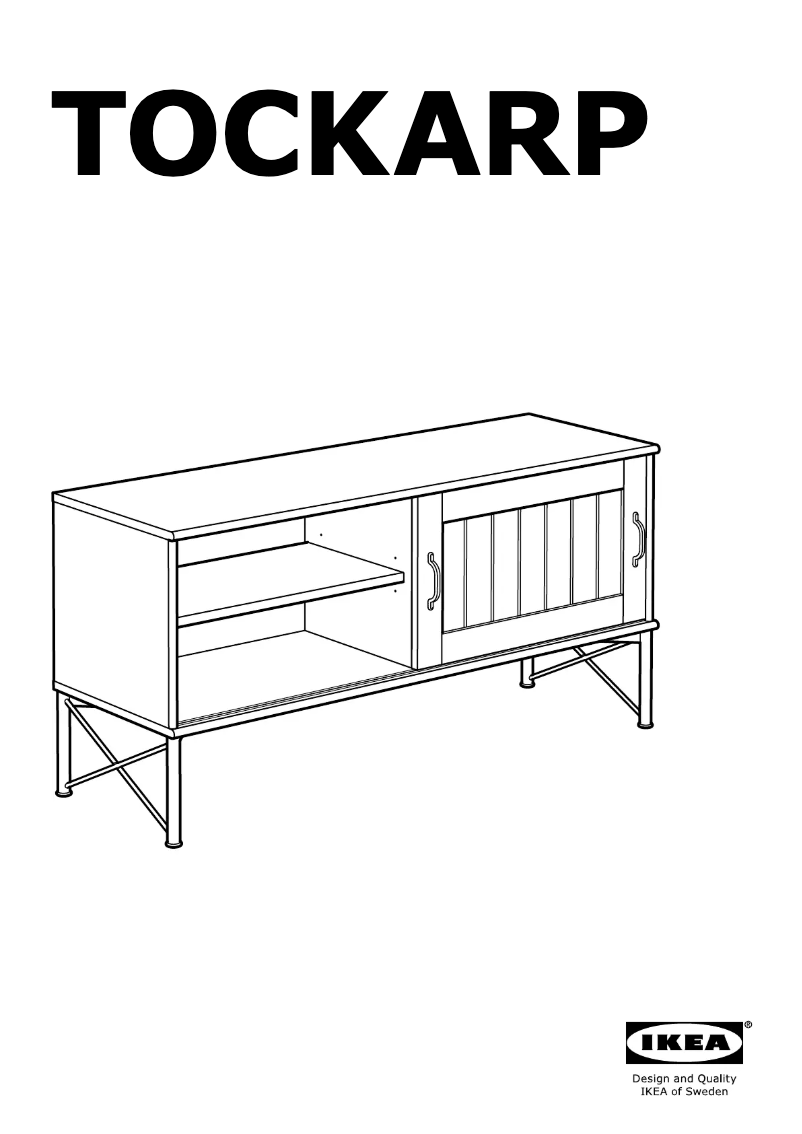 Page 1 de la notice Manuel utilisateur Ikea TOCKARP