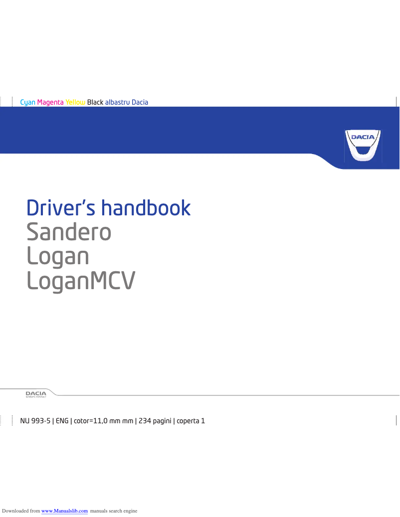 Page 1 de la notice Manuel utilisateur Dacia Logan (2014)