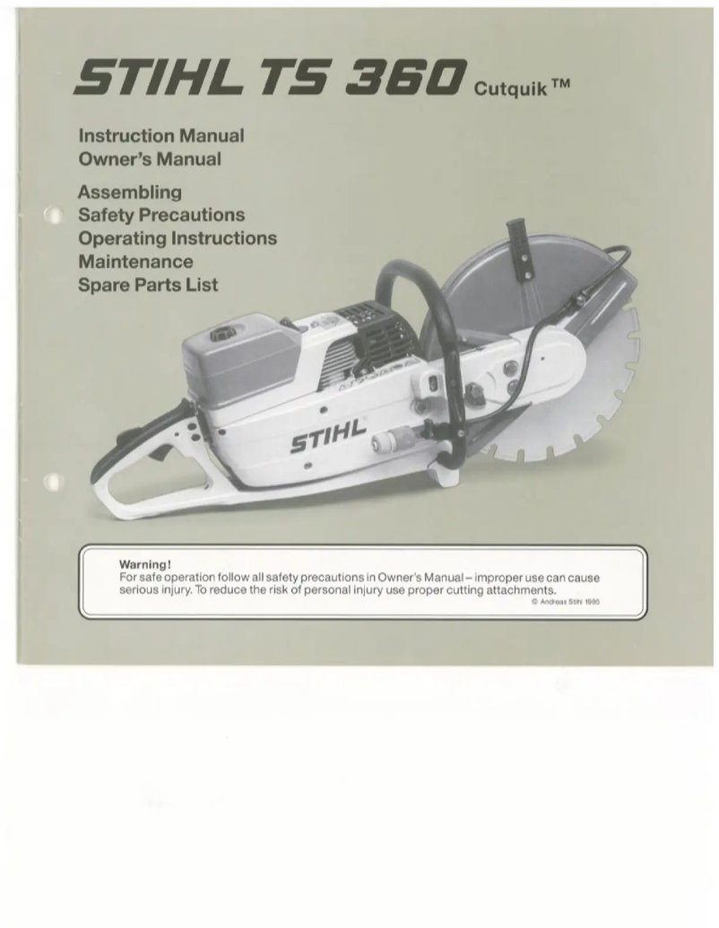 Page 1 de la notice Manuel utilisateur Stihl TS 360
