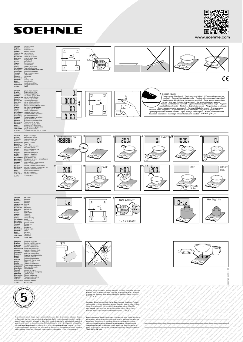 Page 1 de la notice Manuel utilisateur Soehnle City 66191