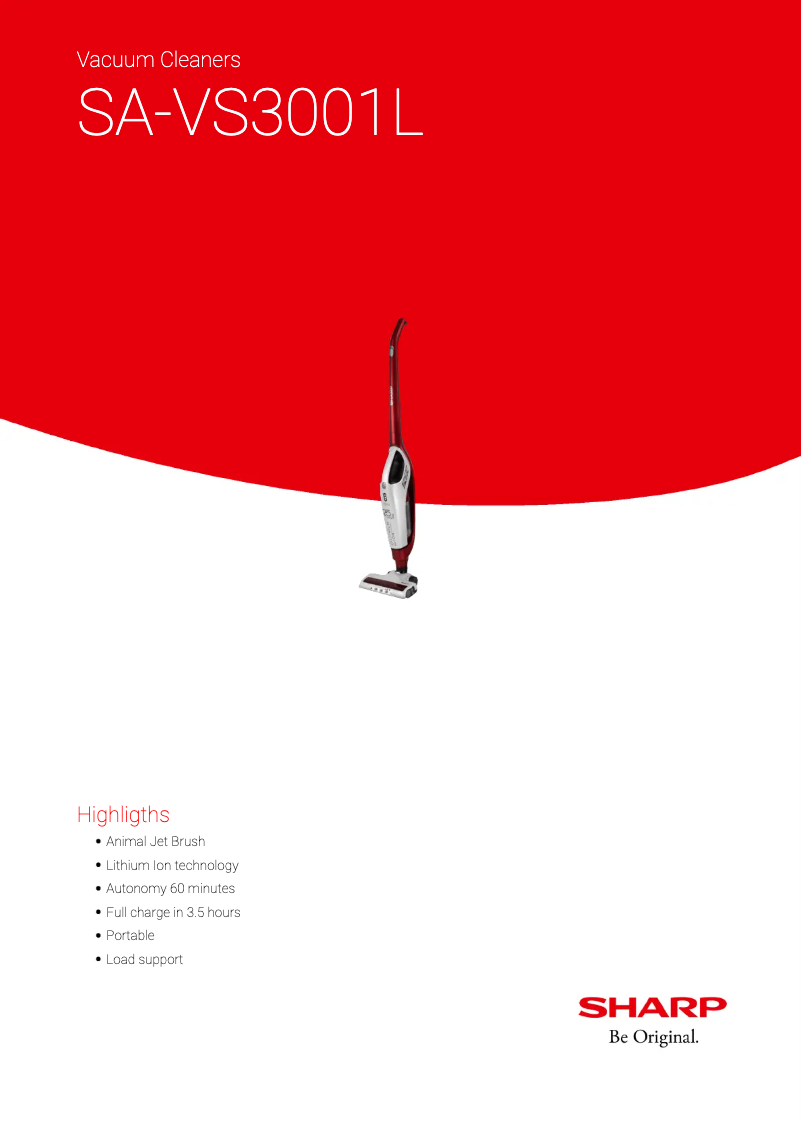 Página 1 del manual Manual de usuario Sharp SA-VS3001L