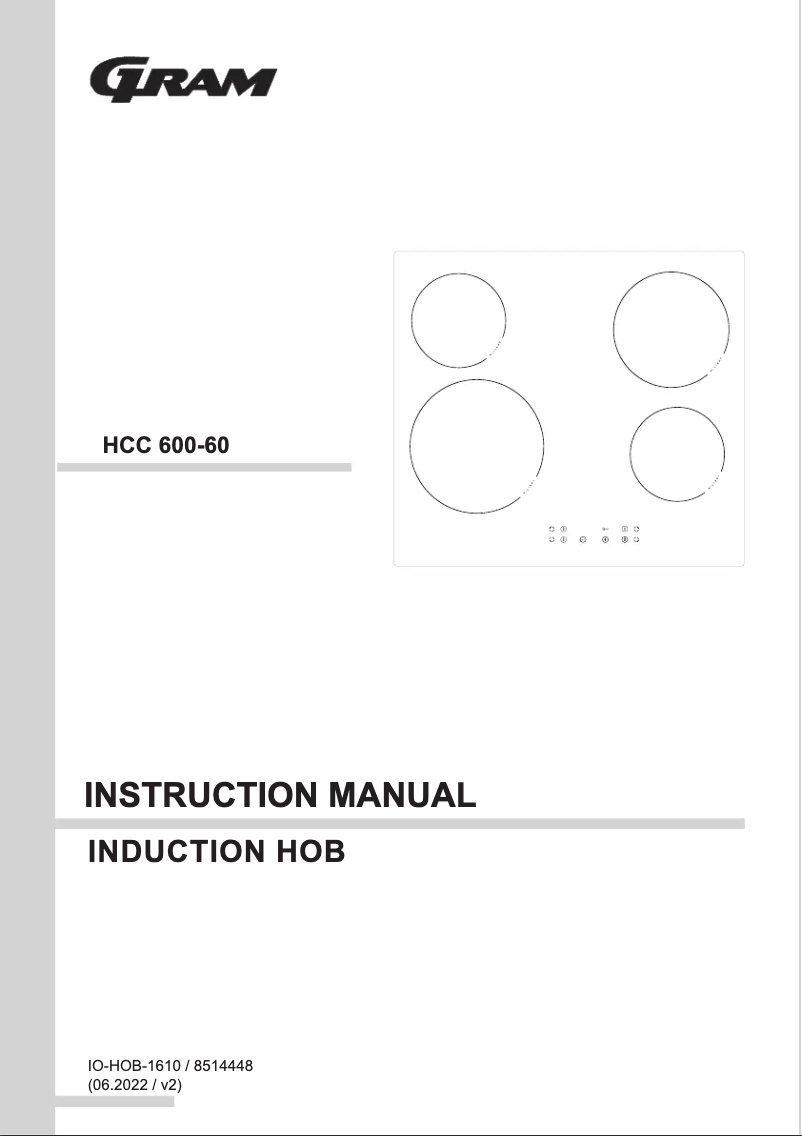 Page 1 de la notice Manuel utilisateur Gram HCC 600-60