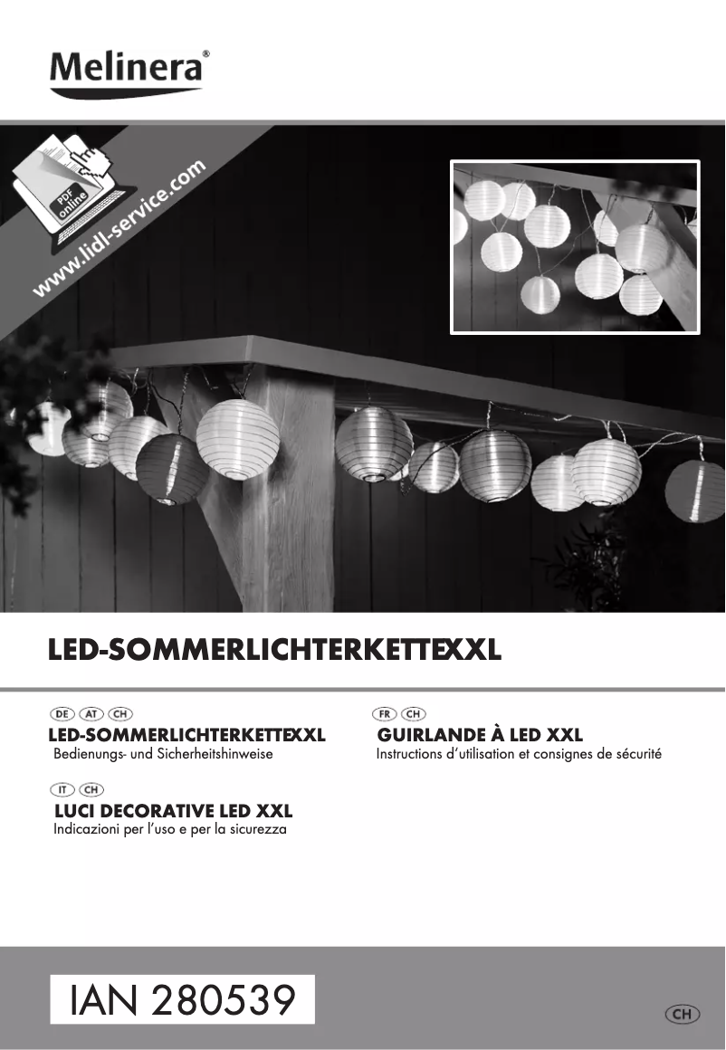 Page 1 de la notice Manuel utilisateur Melinera IAN 280539