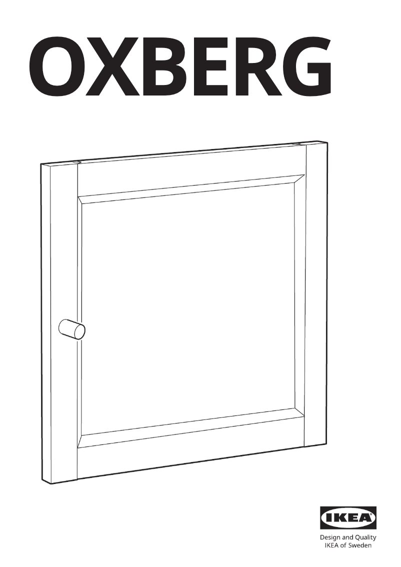 Page 1 de la notice Manuel utilisateur Ikea OXBERG 605.087.03
