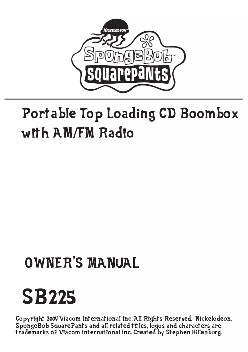 Page 1 de la notice Manuel utilisateur Emerson SB225