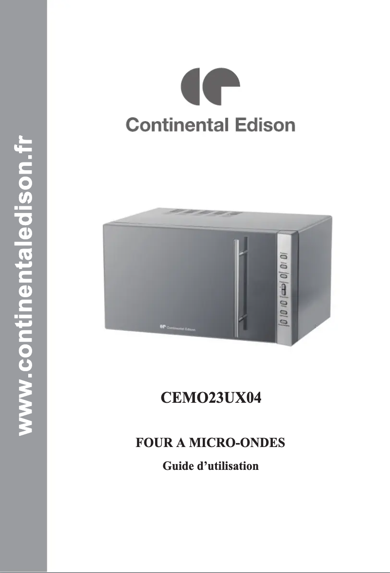 Page 1 de la notice Manuel utilisateur Continental Edison CEMO23UX04