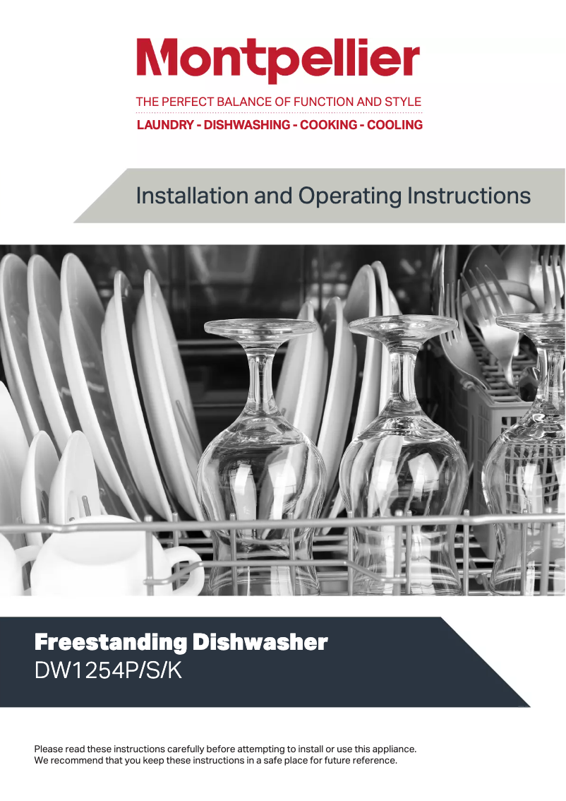 Page 1 of the manual User Manual Montpellier DW1254K