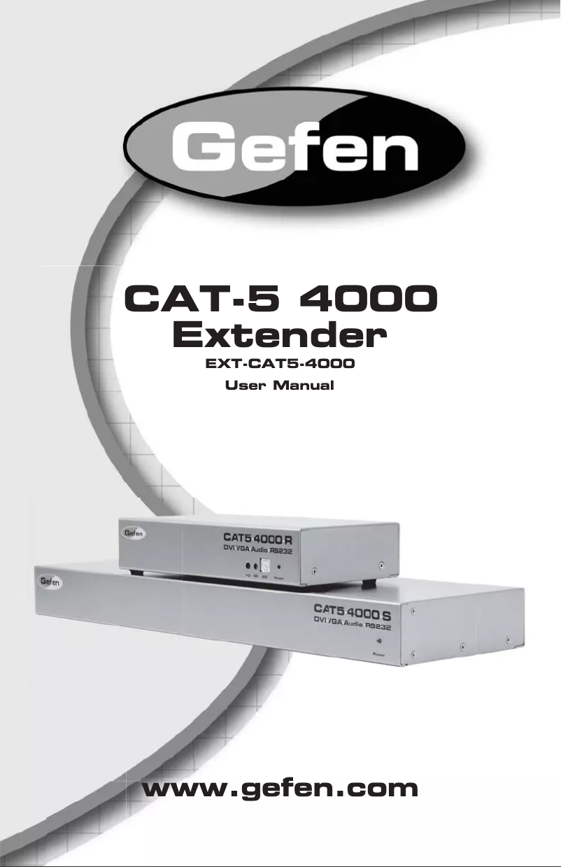 Page 1 de la notice Manuel utilisateur Gefen EXT-CAT5-4000