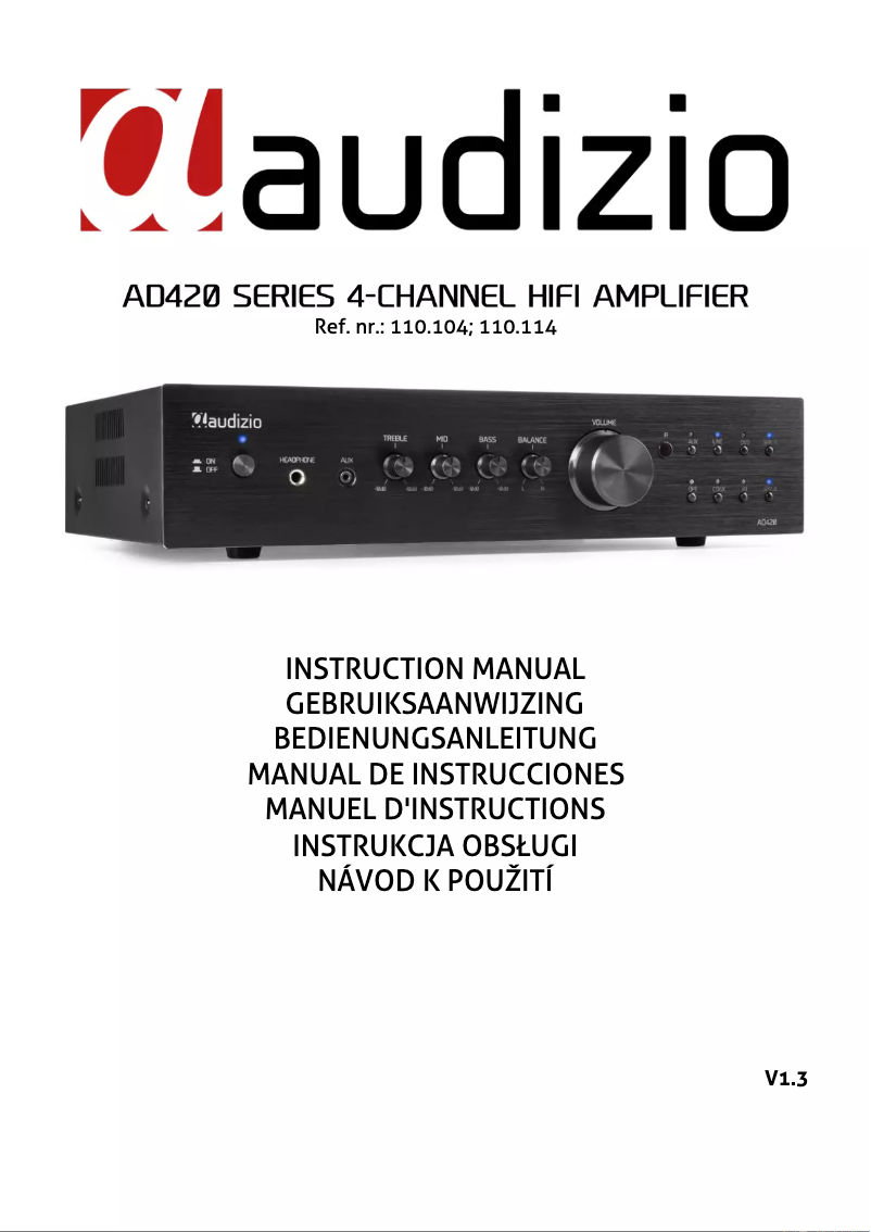 Page 1 de la notice Manuel utilisateur Audizio AD420A