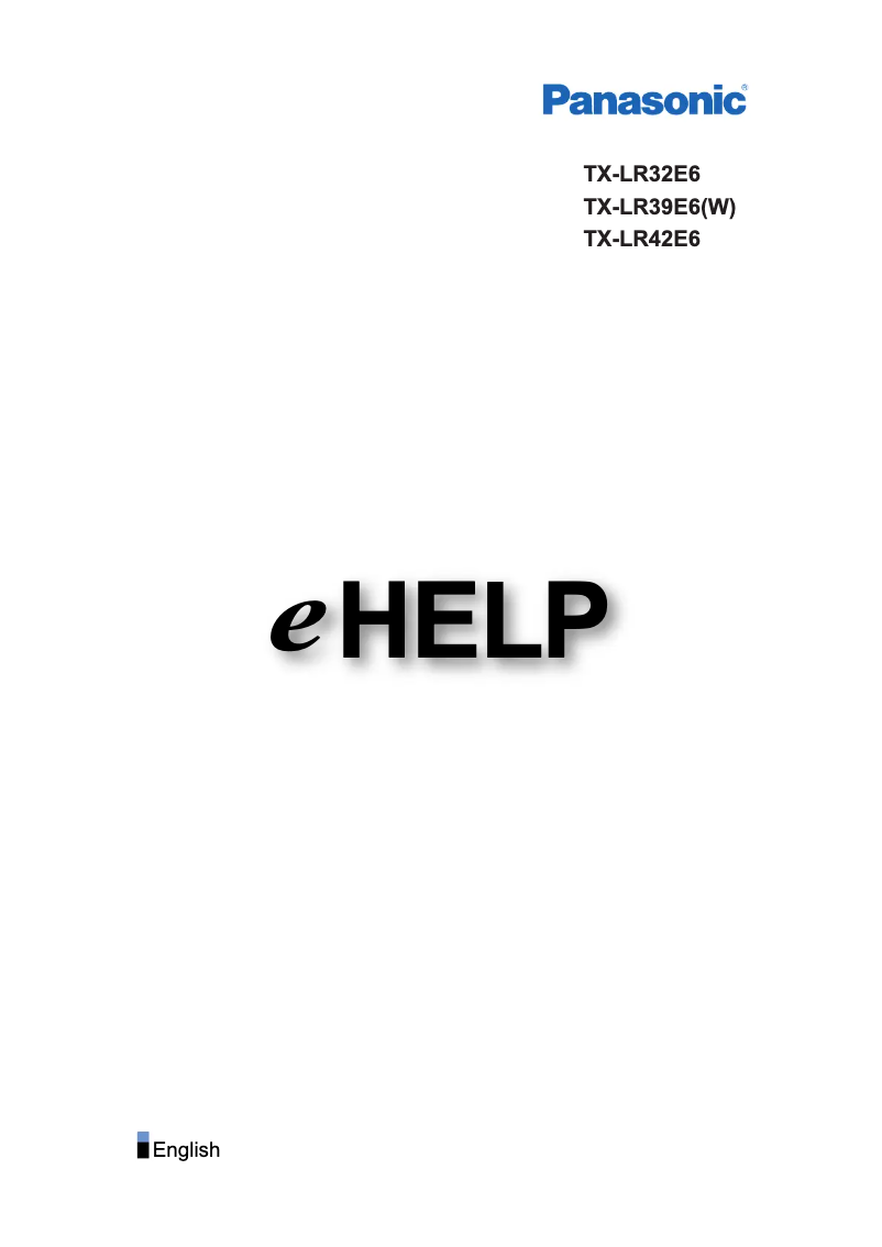 Page 1 de la notice Manuel utilisateur Panasonic TX-LR39E6W