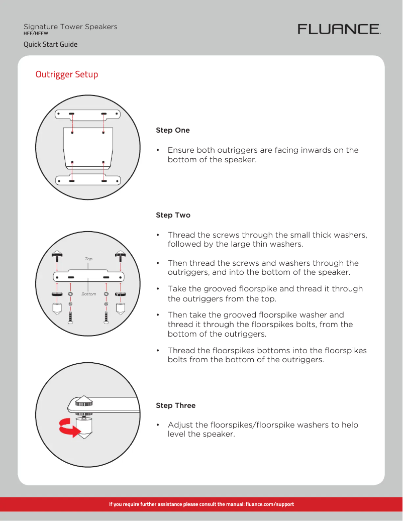 Page 1 de la notice Guide de démarrage rapide Fluance HFFW